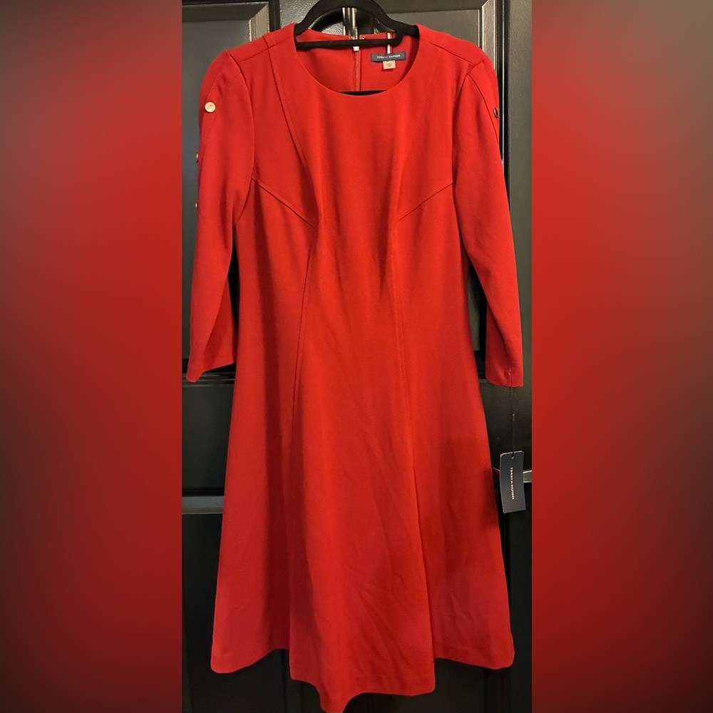 Brand New Tommy Hilfiger Elegant Rust Women's Dress. sz 10